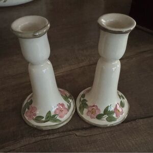 Floral Ceramic Candle Holders